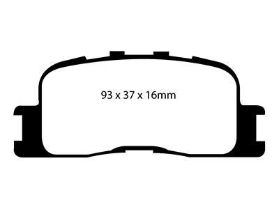 EBC Brakes 02-03 Lexus ES300 3.0 Yellowstuff Rear Brake Pads