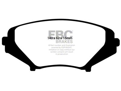 EBC Brakes Yellowstuff Brake Pad Sets Fronts Only - DP41665R