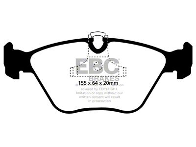 EBC Brakes Yellowstuff Brake Pad Sets Fronts Only - DP41552R