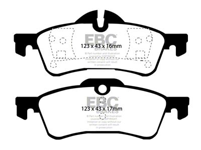 EBC Brakes Redstuff Brake Pad Sets Rears Only - DP31701C