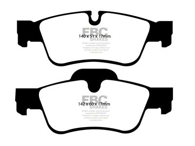 EBC Brakes Ultimax2 Brake Pad Sets Rears Only - UD1122