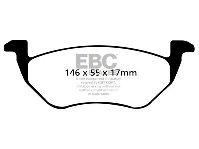 EBC Brakes Yellowstuff Brake Pad Sets Rears Only - DP41710R