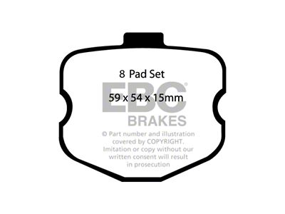 EBC Brakes Yellowstuff Brake Pad Sets Rears Only - DP41771/2R