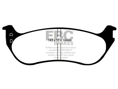 EBC Brakes Yellowstuff Brake Pad Sets Rears Only - DP41805R