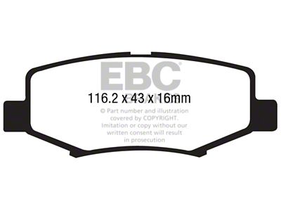 EBC Brakes Yellowstuff Brake Pad Sets Rears Only - DP41799R