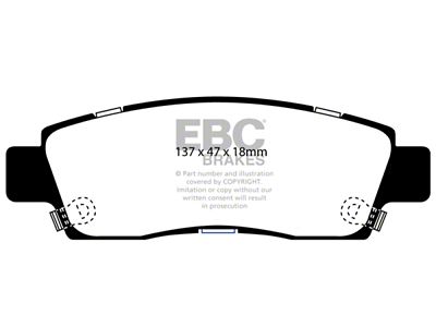 EBC Brakes Ultimax2 Brake Pad Sets Rears Only - UD883