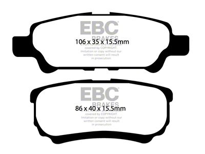 EBC Brakes Greenstuff Brake Pad Sets Rears Only - DP61563