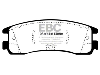 EBC Brakes Yellowstuff Brake Pad Sets Rears Only - DP41122R