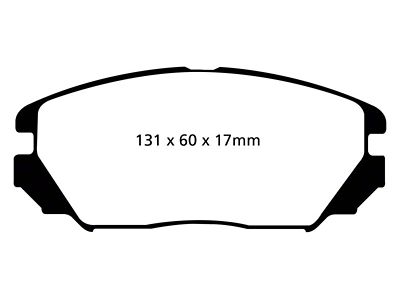 EBC Brakes 08-09 Hyundai Azera 3.3 Yellowstuff Front Brake Pads