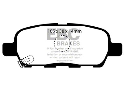 EBC Brakes Ultimax2 Brake Pad Sets Rears Only - UD1288