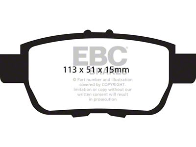 EBC Brakes Ultimax2 Brake Pad Sets Rears Only - UD1103