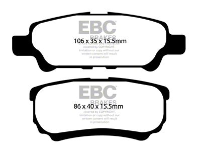 EBC Brakes Yellowstuff Brake Pad Sets Rears Only - DP41563R