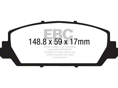EBC Brakes Redstuff Brake Pad Sets Fronts Only - DP31896C