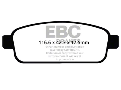 EBC Brakes Ultimax2 Brake Pad Sets Rears Only - UD1468