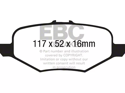 EBC Brakes Extra Duty Brake Pad Sets Rears Only - ED91887
