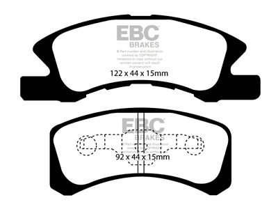 EBC Brakes Ultimax2 Brake Pad Sets Fronts Only - UD1731
