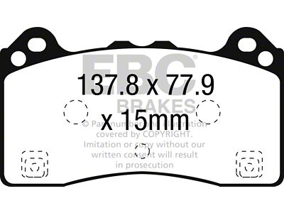 EBC Brakes Yellowstuff Brake Pad Sets Fronts Only - DP42274R