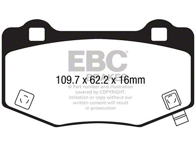 EBC Brakes Yellowstuff Brake Pad Sets Rears Only - DP43056R