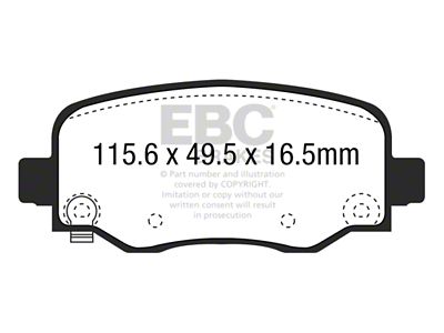EBC Brakes Yellowstuff Brake Pad Sets Rears Only - DP43031R