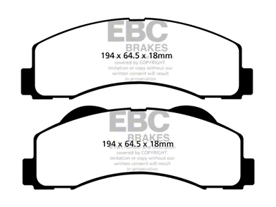 EBC Brakes Yellowstuff Brake Pad Sets Fronts Only - DP41855R