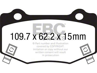 EBC Brakes Yellowstuff Brake Pad Sets Rears Only - DP43023R