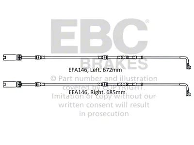 EBC Brakes Wear Leads Fronts Only - EFA146