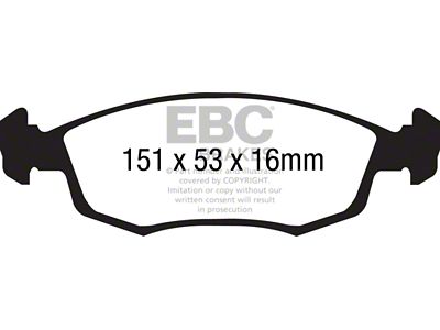 EBC Brakes 2013+ Fiat 500E Electric Ultimax2 Front Brake Pads