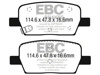 EBC Brakes Yellowstuff Brake Pad Sets Rears Only - DP43064R