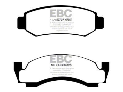 EBC Brakes Greenstuff Brake Pad Sets Fronts Only - DP61261