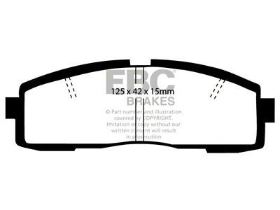 EBC Brakes Yellowstuff Brake Pad Sets Rears Only - DP4608/2R