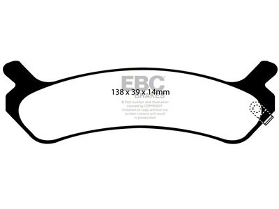 EBC Brakes Yellowstuff Brake Pad Sets Rears Only - DP41017R