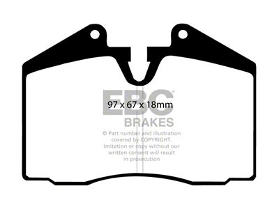 EBC Brakes Redstuff Brake Pad Sets Front & Rear - DP3612C