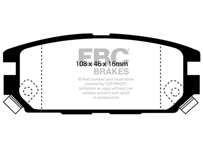 EBC Brakes Greenstuff Brake Pad Sets Rears Only - DP2987