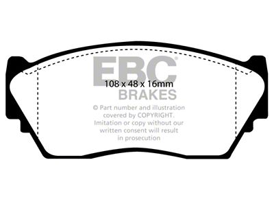 EBC Brakes Greenstuff Brake Pad Sets Fronts Only - DP2892
