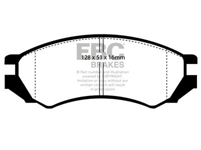 EBC Brakes Redstuff Brake Pad Sets Fronts Only - DP3839C
