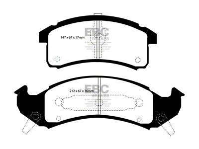 EBC Brakes Redstuff Brake Pad Sets Fronts Only - DP31271C