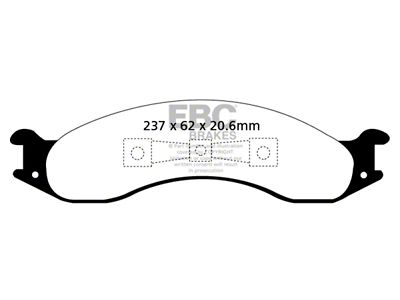 EBC Brakes Ultimax2 Brake Pad Sets Fronts Only - UD557