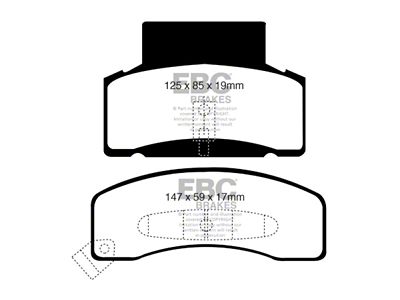 EBC Brakes Yellowstuff Brake Pad Sets Fronts Only - DP41268R