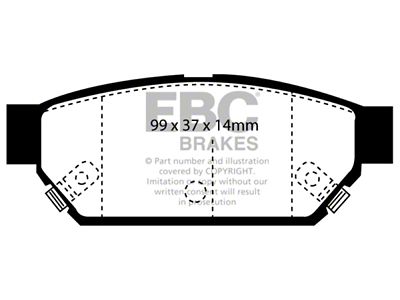 EBC Brakes Yellowstuff Brake Pad Sets Rears Only - DP4986R