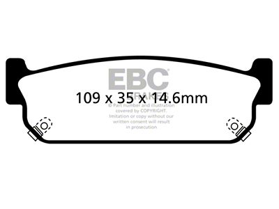 EBC Brakes Ultimax2 Brake Pad Sets Rears Only - UD588