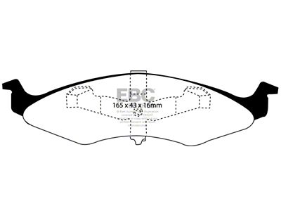 EBC Brakes Yellowstuff Brake Pad Sets Fronts Only - DP41202R