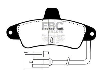 EBC Brakes Redstuff Brake Pad Sets Rears Only - DP3965C