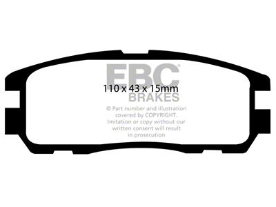 EBC Brakes Yellowstuff Brake Pad Sets Rears Only - DP4974R