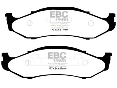 EBC Brakes Greenstuff Brake Pad Sets Fronts Only - DP61255