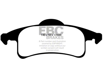 EBC Brakes Greenstuff Brake Pad Sets Rears Only - DP61606