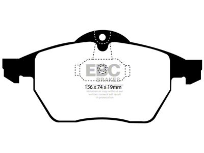 EBC Brakes Yellowstuff Brake Pad Sets Fronts Only - DP41062R