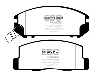 EBC Brakes Yellowstuff Brake Pad Sets Rears Only - DP41107R