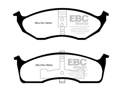EBC Brakes Redstuff Brake Pad Sets Fronts Only - DP31623C