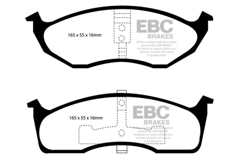 EBC Brakes Redstuff DP31623C Ceramic Brake Pads – Low Dust, High Performance For Street & Performance Cars