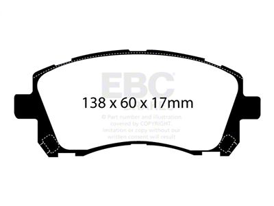 EBC Brakes Bluestuff Brake Pad Sets Fronts Only - DP51134NDX